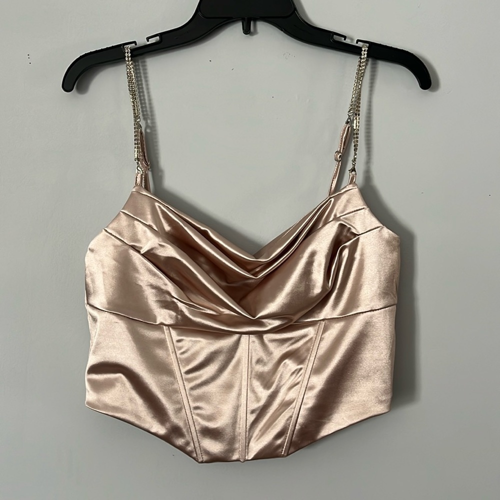 Champagne corset top